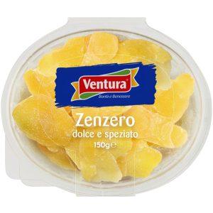 zenzero a fette disidratato zuccherato ventura vaschetta