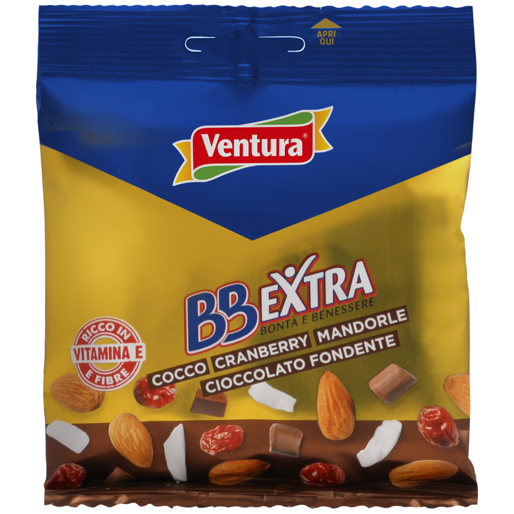 BBExtra <span>con Mandorle e Cioccolato Fondente, Mirtilli rossi e Cocco</span>