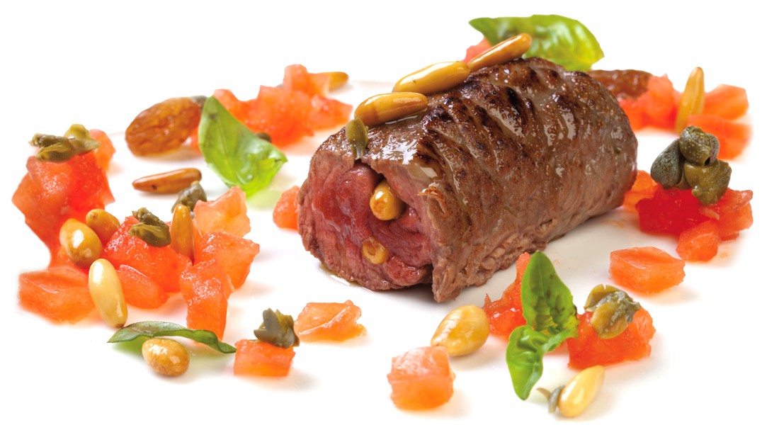Involtini di carne con Uvetta e Pinoli Ventura