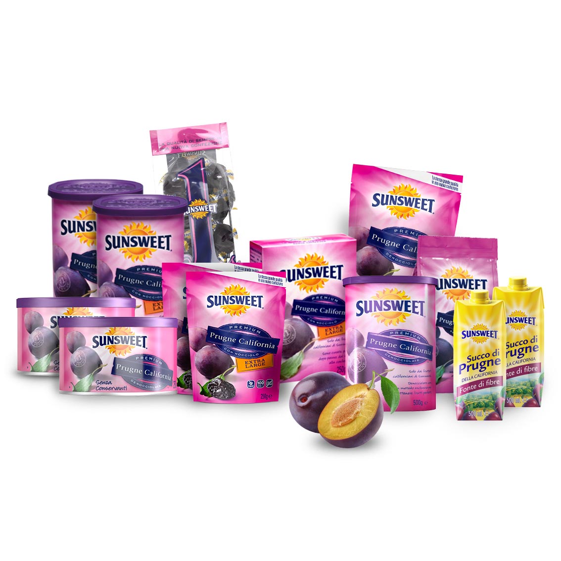 Selezione 100% Sunsweet <span>Selezione di prodotti con Prugne Sunsweet</span>
