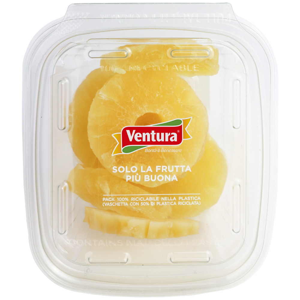 Ananas a fette <span>disidratato e zuccherato</span>