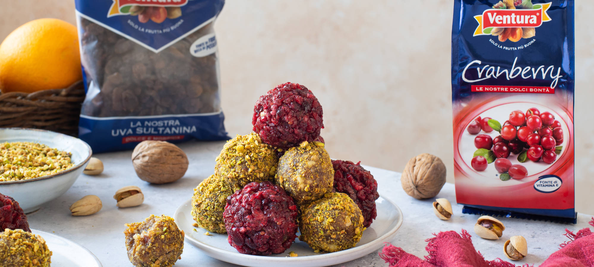 Tartufini dolci vegan senza latticini e senza glutine con Frutta Secca Ventura