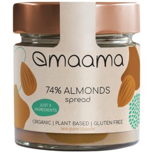 barattolo crema maama spalmabile bio mandorle 74%