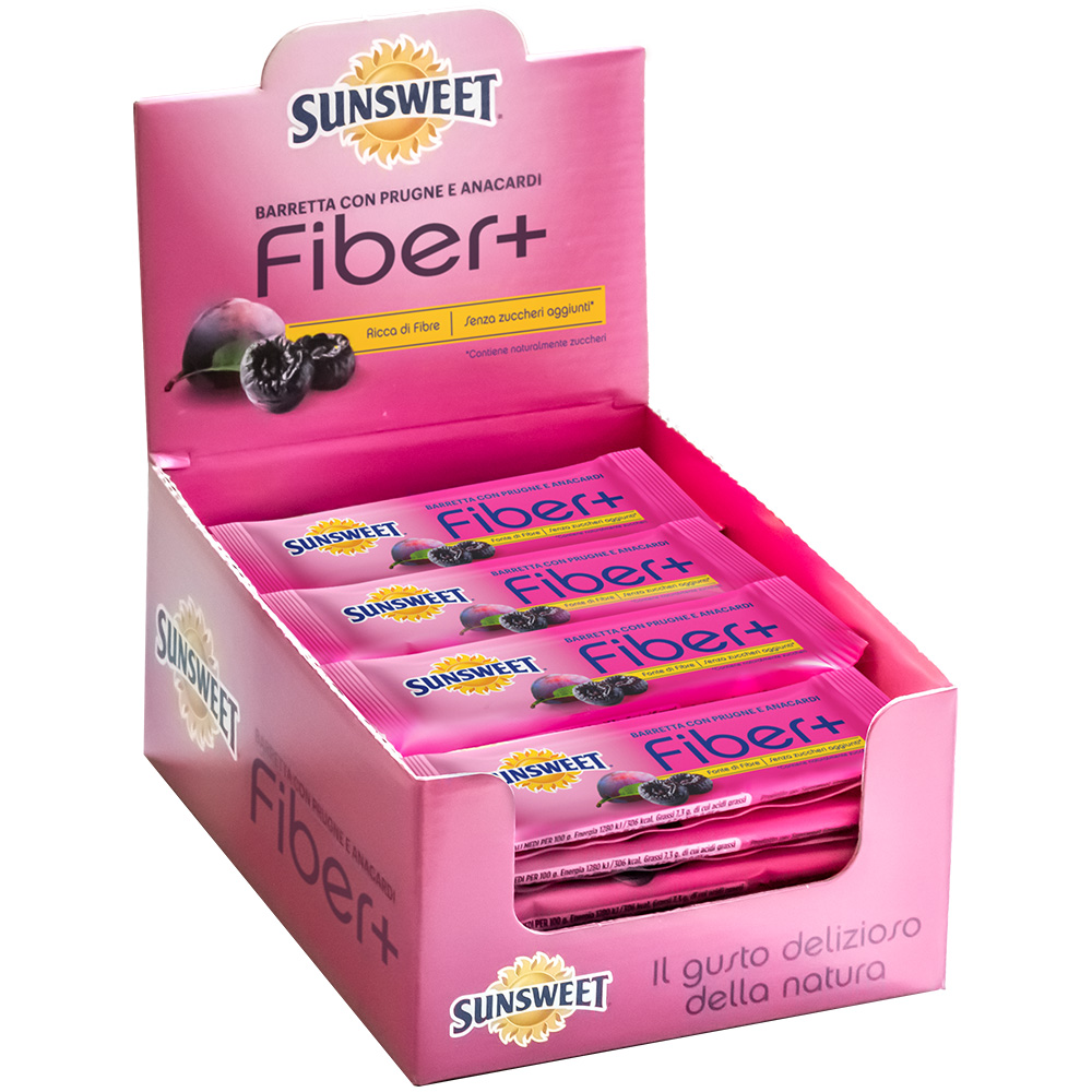 Barretta Prugne Sunsweet Fiber+ <span>con Anacardi (24 pezzi)</span>